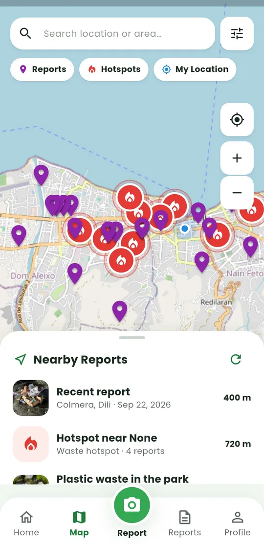 EcoLafaek app screen