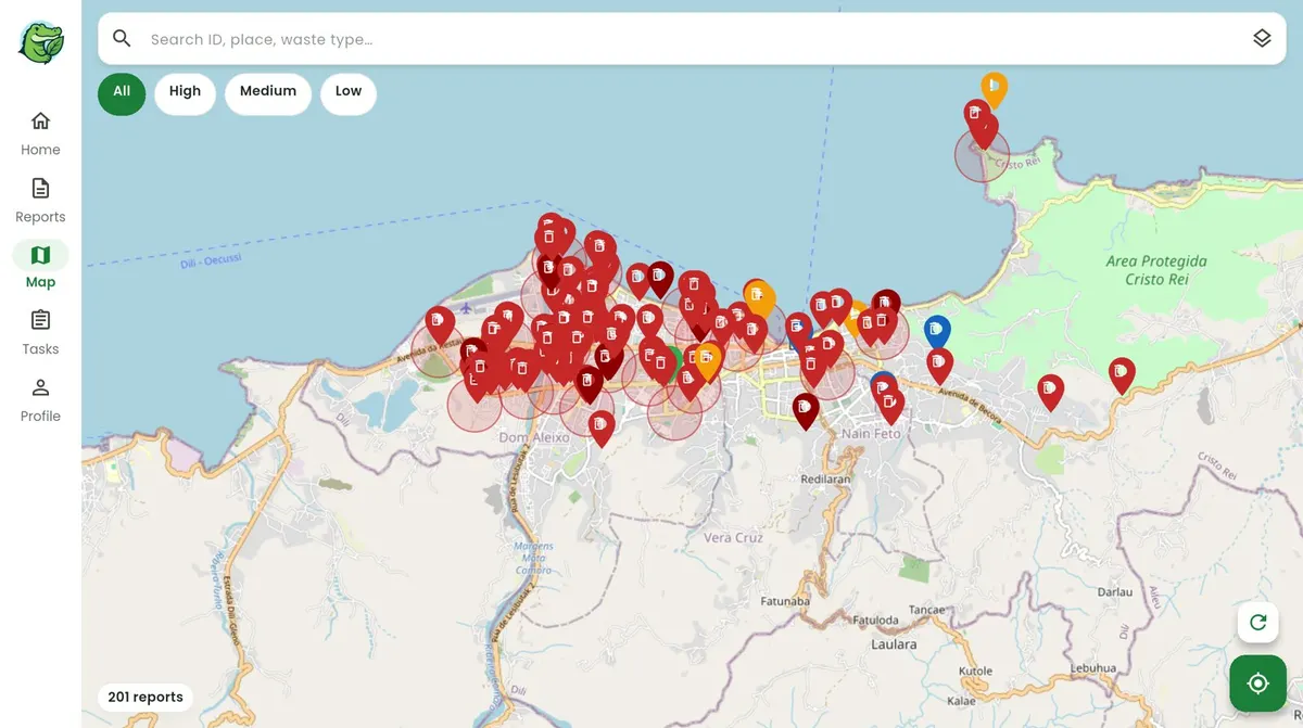 EcoLafaek Staff app map